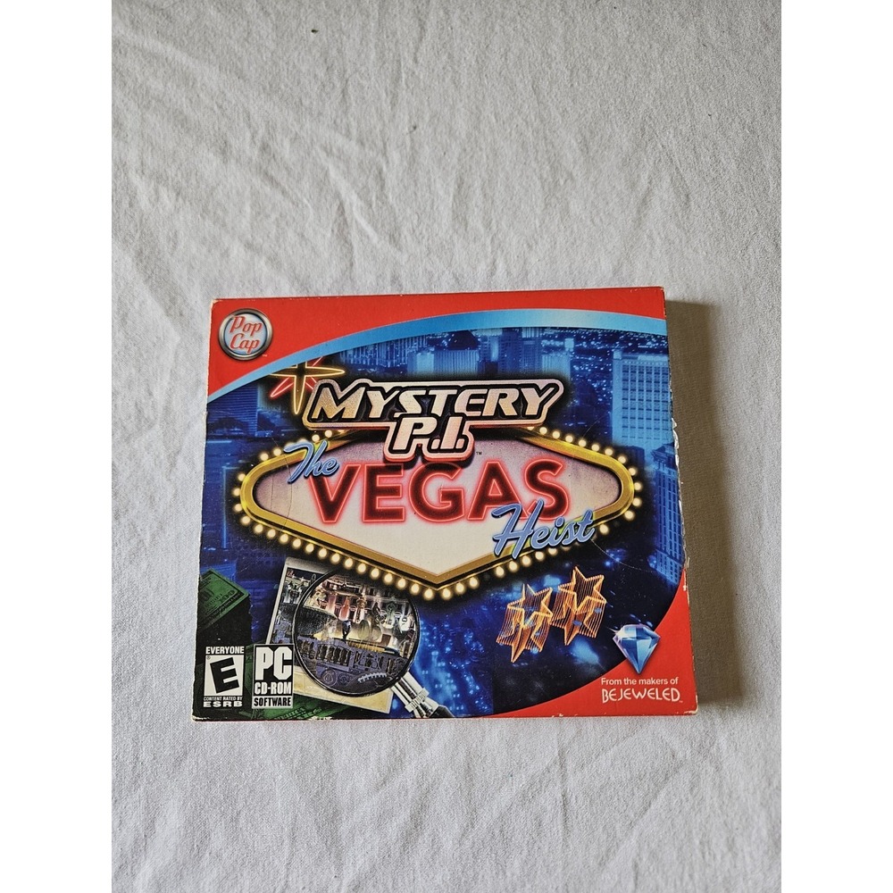 Mystery P.I. The Vegas Heist PC CD-ROM PopCap Hidden‎ Object Game Complete